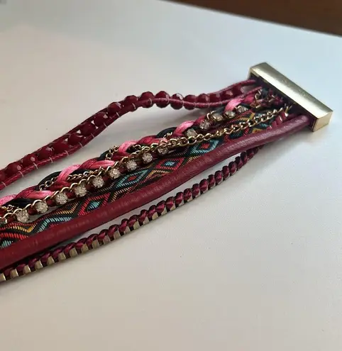 Urban Outfitters Red Bohemian Magnetic Bracelet