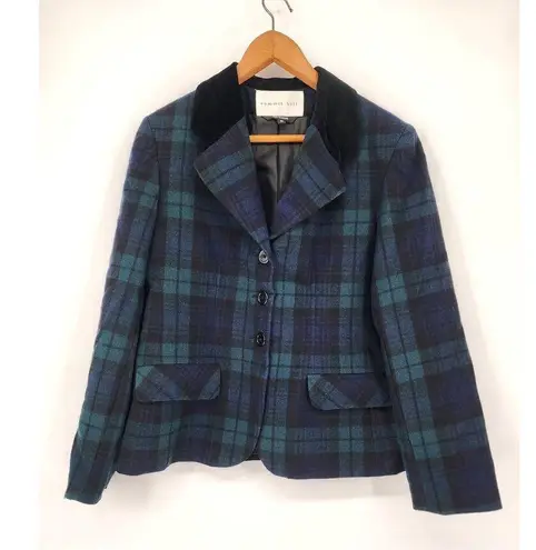 American Vintage Vintage Summit Hill Wool Tartan Plaid Blazer Women's Size 10