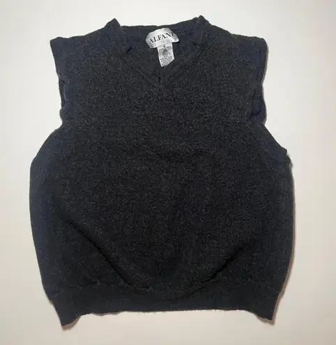 Alfani Gray Sweater Vest I Size Medium I 100% Merino Wool I Made in Italy