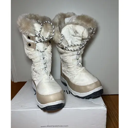 Dream Paris Dream Pairs Goose Boots Womens Size 8 Winter Snow Fur Waterproof Warm Shoes