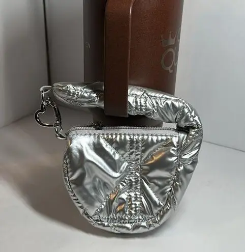 Mini Pleated Cloud Coin Purse #1035 Silver