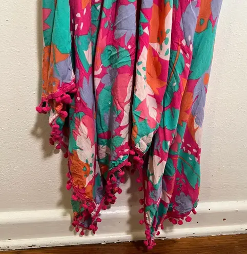 Goa Beachwear by Japna Cover Up Dress Neon Geometric XL Pink