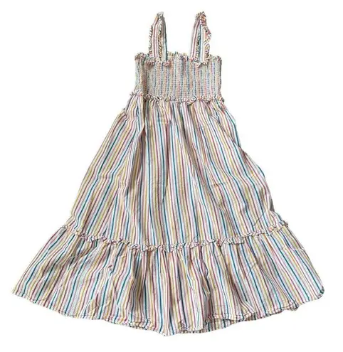 Draper James  Kimberly Smocked Stripe Midi Dress