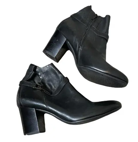 Paul Green  Leather Buckle Booties