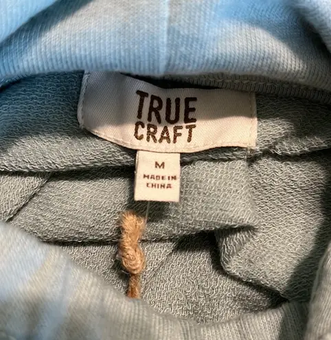 True Craft Sweatshirt Soft Shop Mask Hoodie Light Teal Womens Medium New Cotton