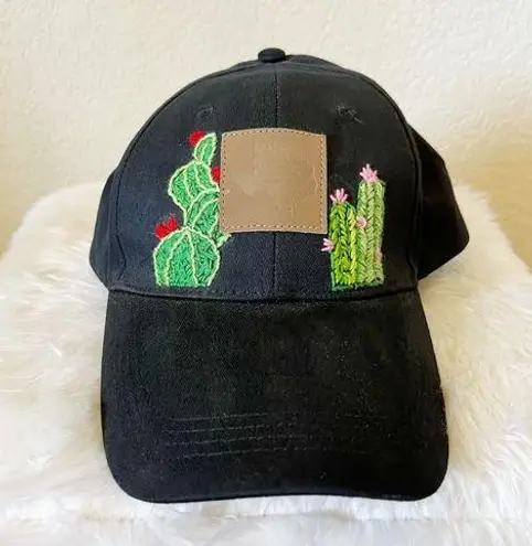 Cactus embroidered Black Texas Hat