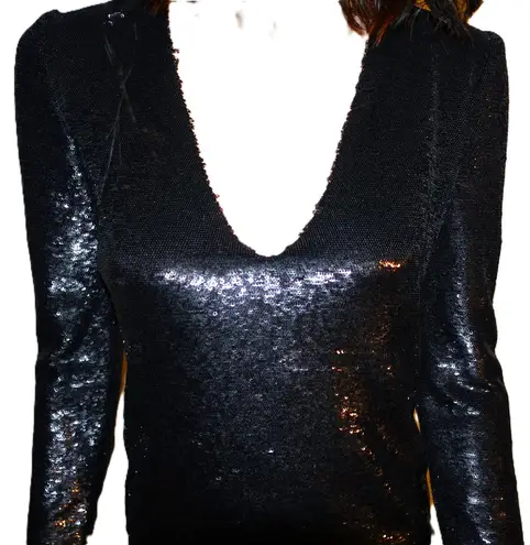 IRO Black Sequin Mini Dress 6