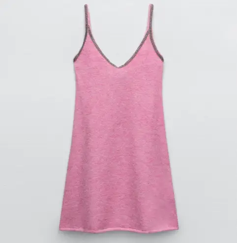 ZARA Wool Alpaca Beaded Strappy Dress Size M