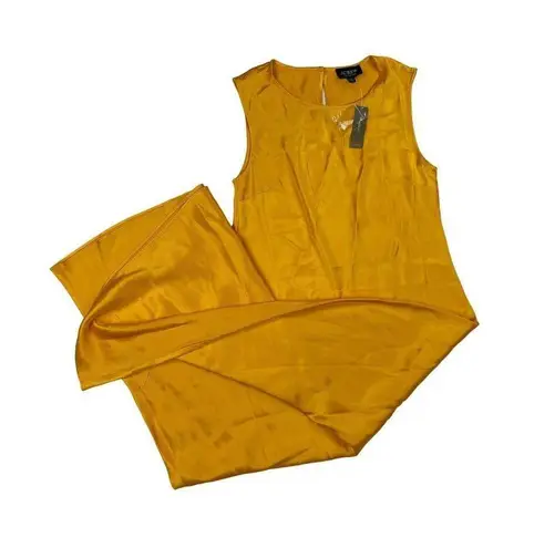 J.Crew  - Carolyn Midi Slip Dress in Lustre Crepe Yellow