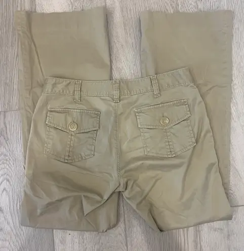 Banana Republic y2k  tan flared mid rise cargos ❤︎︎