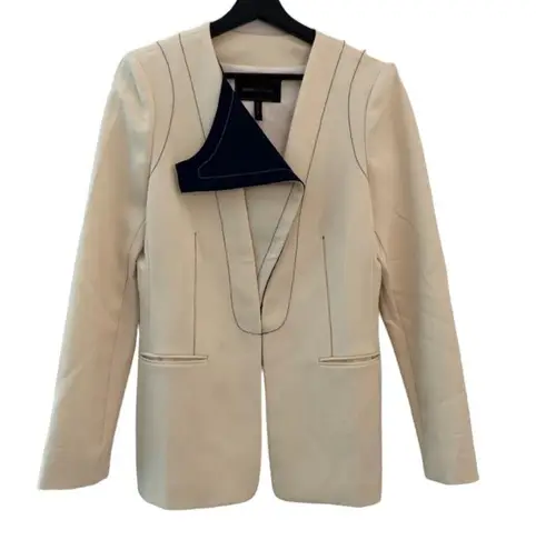 BCBGMAXAZRIA  Cream and Blue Blazer Jacket Sz Small