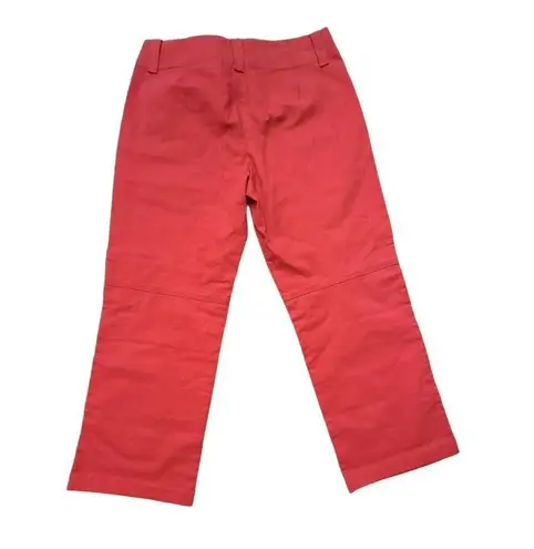 Sundance Wide Leg Pants Size 10 Vintage Brick Red Cropped Button Fly Womens