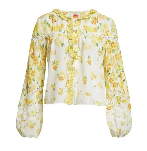 Farm Rio Azaleia Floral Button-Up Top