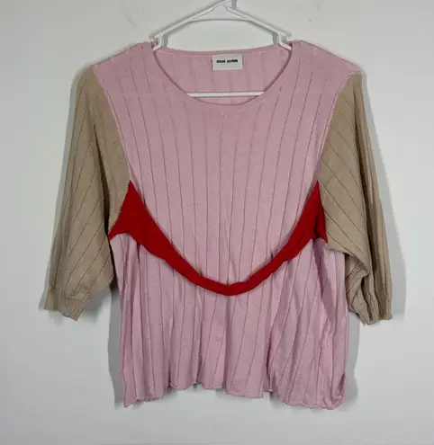 Atelier Delphine Ribbed Sweater Size Small Pink