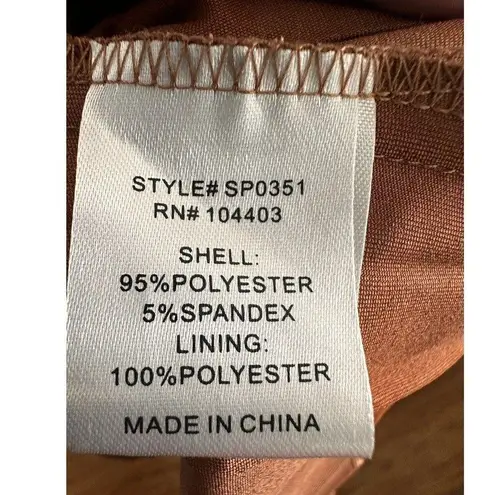 ZOE AND CLAIRE Long Sleeve Pleated Midi Dress in Sienna Size M