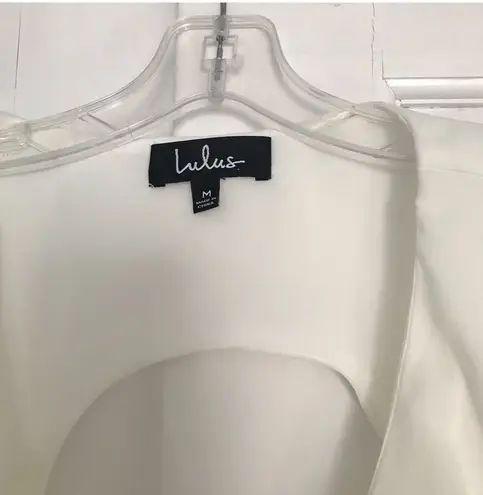 Lulus White Ruffled Wrap Skort Romper Size M - Image 6