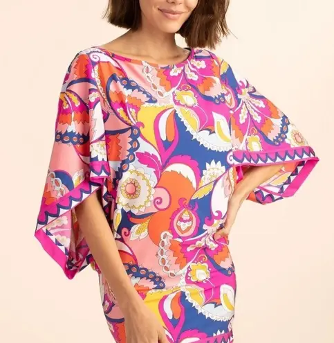 Trina Turk  Sevilla multi colorful print swim tunic coverup dress S