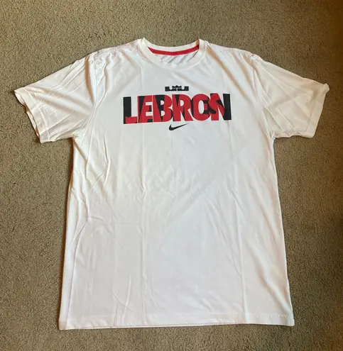 Nike LeBron James  Basketball White NBA T-Shirt