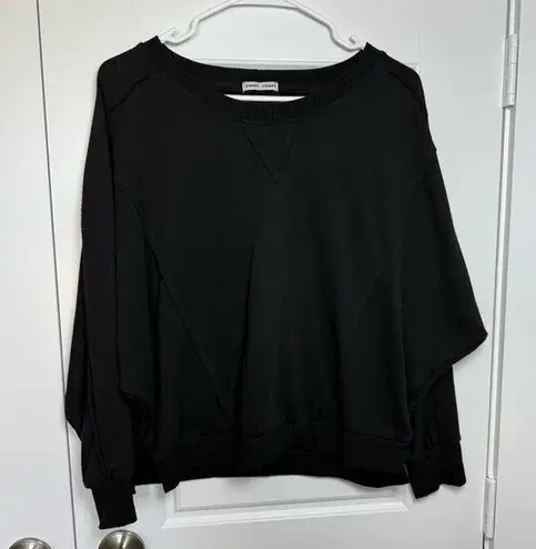 Sweet Romeo Black long Sleeve Sweatshirt with thin material