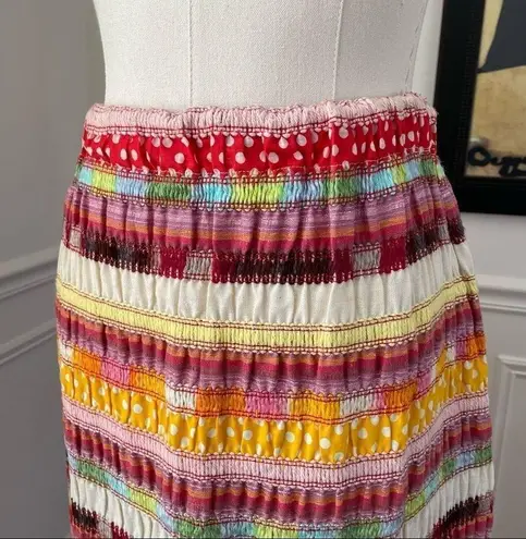 Vintage 70s F.A. Chatta Patchwork Stripe Maxi Skirt M Multiple Size M