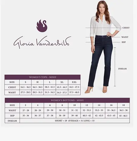 Gloria Vanderbilt Women's Amanda Classic High Rise Tapered Jean 22w