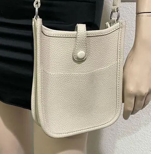 BARBAROSSA Neutral Stone Perforated Horse Design Poly/PVC Crossbody Bag