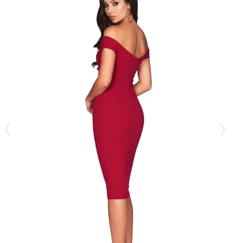 Nookie Elena Midi Dress In Ruby