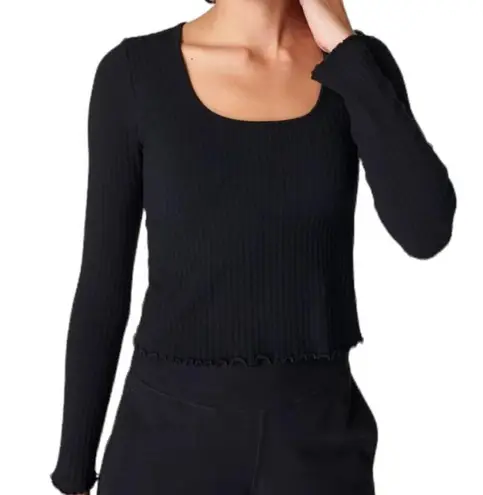 Sweaty Betty  Mindful Seamless Long Sleeve Top - Black - 8