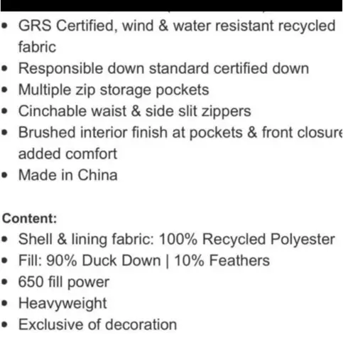 Mondetta Down filled coat