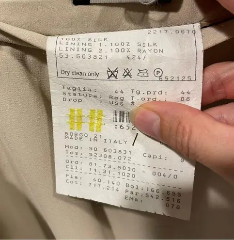 Giorgio Armani Y2K NWT silk skirt tan pencil size pockets sexy office date night