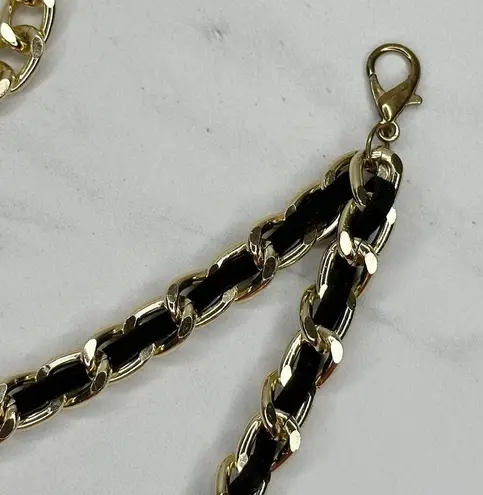 Black Woven Draped Chain Belt Coin Charm Y2K Statement Piece ✨ Gold