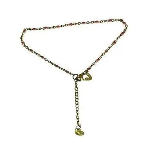 Womens Steel Ankle Bracelet Pink Accents Beach Wear Fashion Jewelry Boho Chic
