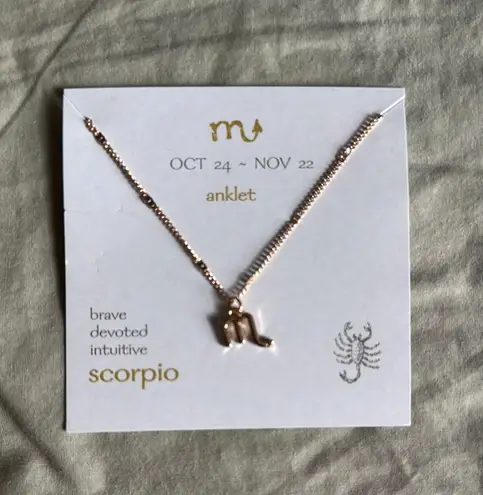 Zodiac sign anklets Gold