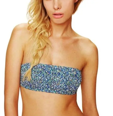 Free People  Bra Smocked Bandeau Bralette Intimately FP Blue Size Medium