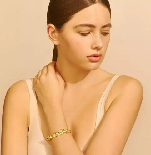 Amber Sceats x Revolve Emery Bracelet 24K Gold-plated, NEW w/Pouch