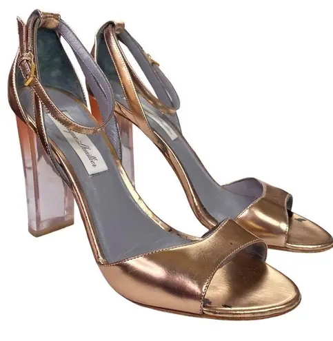 Monique Lhuillier  Rose Gold Ava Heels