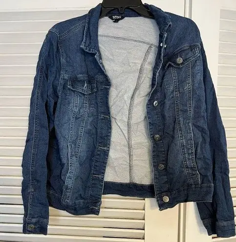 Buffalo David Bitten MD Dark Denim Pink stain jean jacket