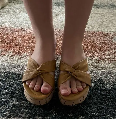 Vintage Island Slipper Wedge Sandals Shoes Made in Hawaii No Size but Approx 8