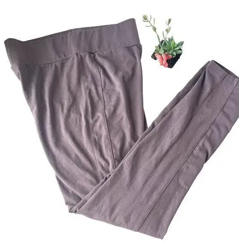 LOGO By Lori Goldstein Leggings Womens Pants Size XS Gray Side Panel Stripe