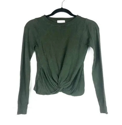 Dreamers Green Twist Pullover Sweater Small