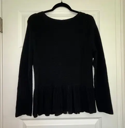 INC International Concepts Ribbed Textured Zipper Front Peplum Cardigan Sweater