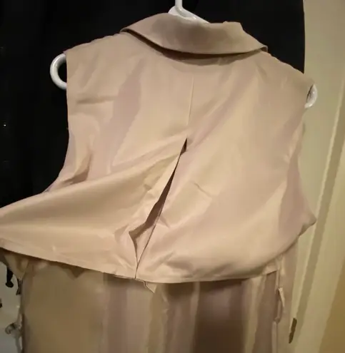 Tea & Cup TEA N CUP LOS ANGELES DOUBLE BREAST COLAR KHAKI SLEEVELESS SHIRT DRS L