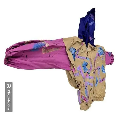 VTG Ann Original Seattle Hooded Rain Jacket Sz XXXL? Hand Painted Art to…