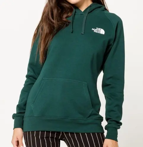 The North Face  Sz M Womens Red Box Pine Never Stop Exploring Green Fleece Hoodie