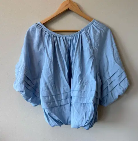 Maeve Anthropologie Short Sleeve Bubble Tiered Top