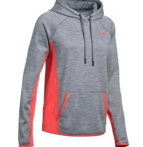 Under Armour Under armor cold gear storm hoodie hot pink and gray small loose fit swe…​