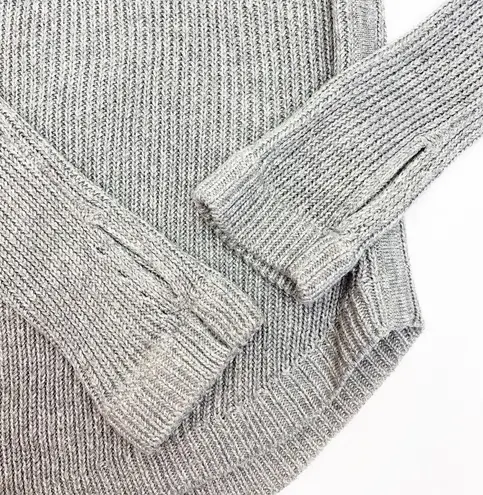 Lululemon  Cabin Yogi Long Sleeve Heathered Medium Grey Ribbed Cashmere Sweater