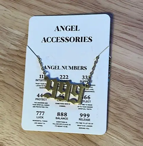 Angel Number Necklace Gold