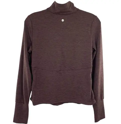 Apana  Brown Long Sleeve Quarter Zip Yoga Top