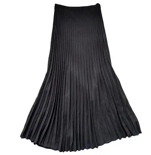 Sigrid Olsen High Rise Gray Pleated Maxi Skirt Size 4